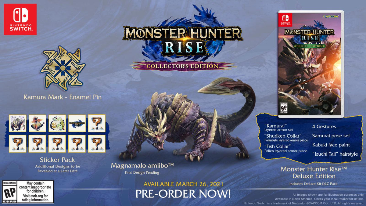 Nexwave Video Games Inc. - Monster Hunter Rise [Collector's Edition] - Video Game - Nintendo Switch