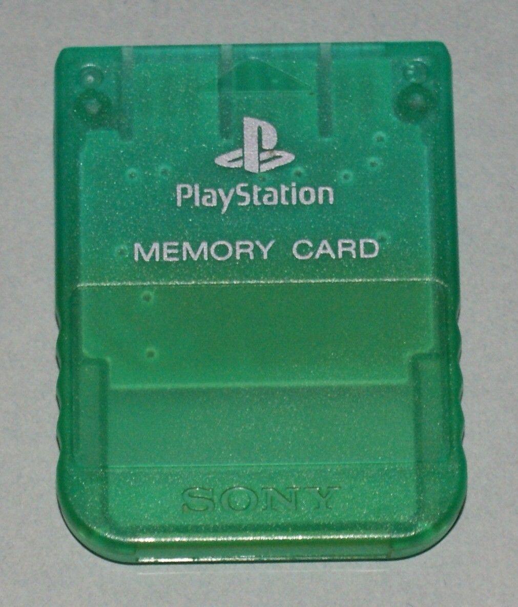 Nexwave Video Games Inc. - PS1 Memory Card [Clear Green] - Video Game - Playstation