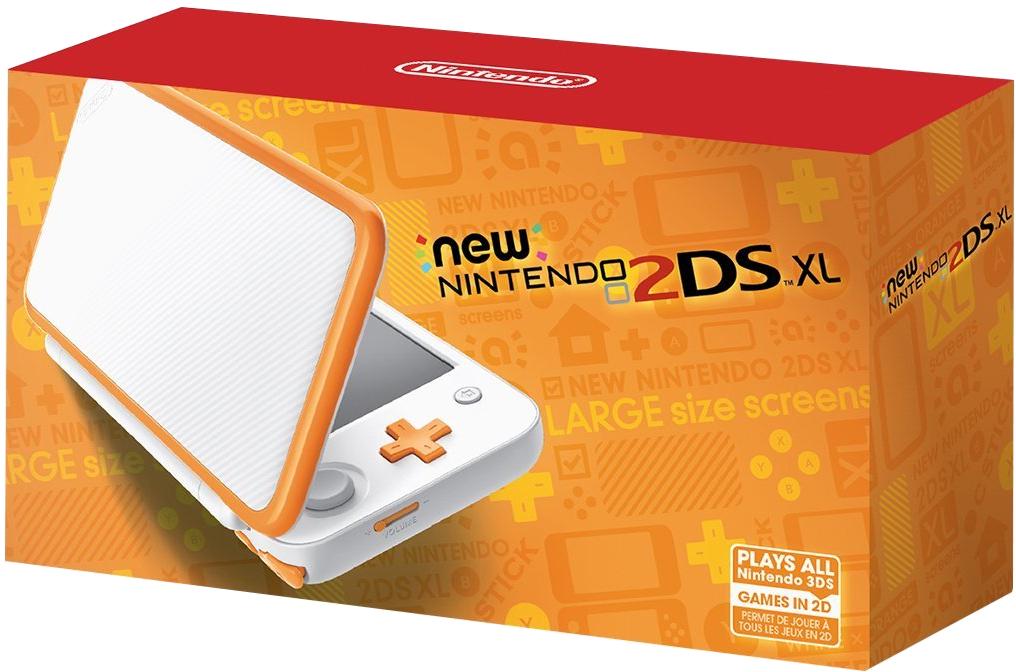 Nexwave Video Games Inc. - New Nintendo 2DS XL White + Orange - Video Game - Nintendo 3DS
