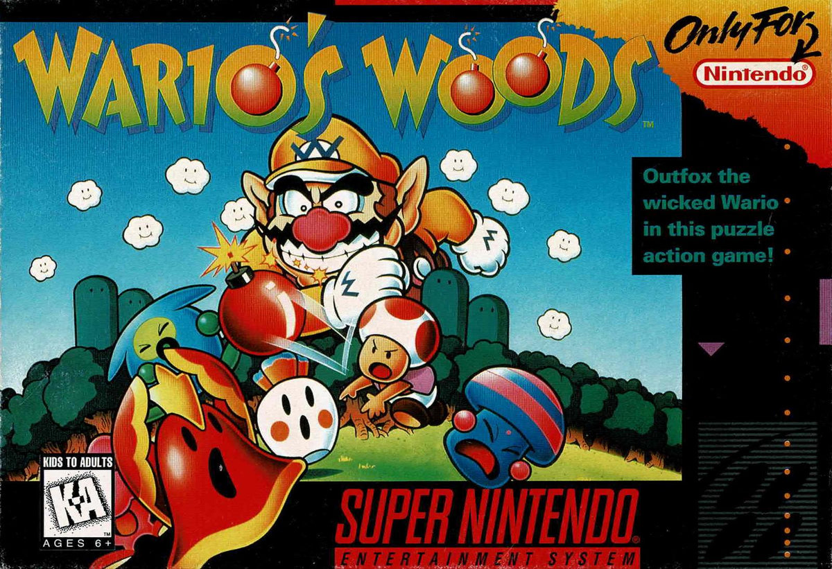 Nexwave Video Games Inc. - Wario's Woods - Video Game - Super Nintendo