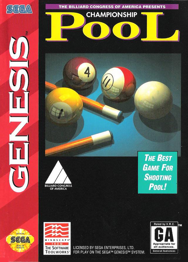 Nexwave Video Games Inc. - Championship Pool - Video Game - Sega Genesis